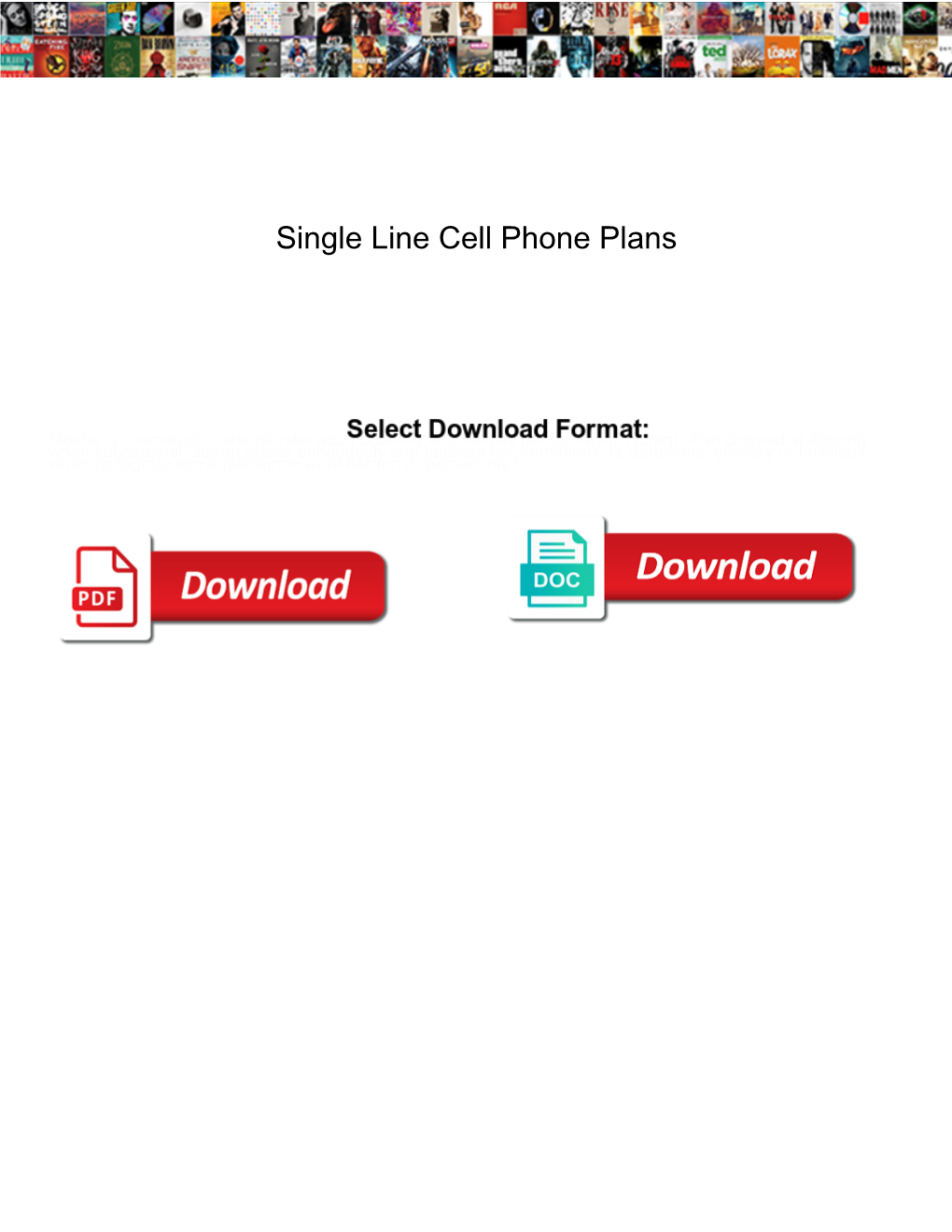 Single Line Cell Phone Plans