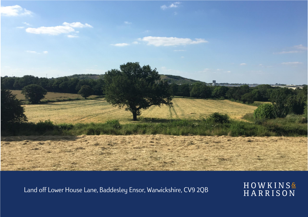 Land Off Lower House Lane, Baddesley Ensor, Warwickshire, CV9 2QB
