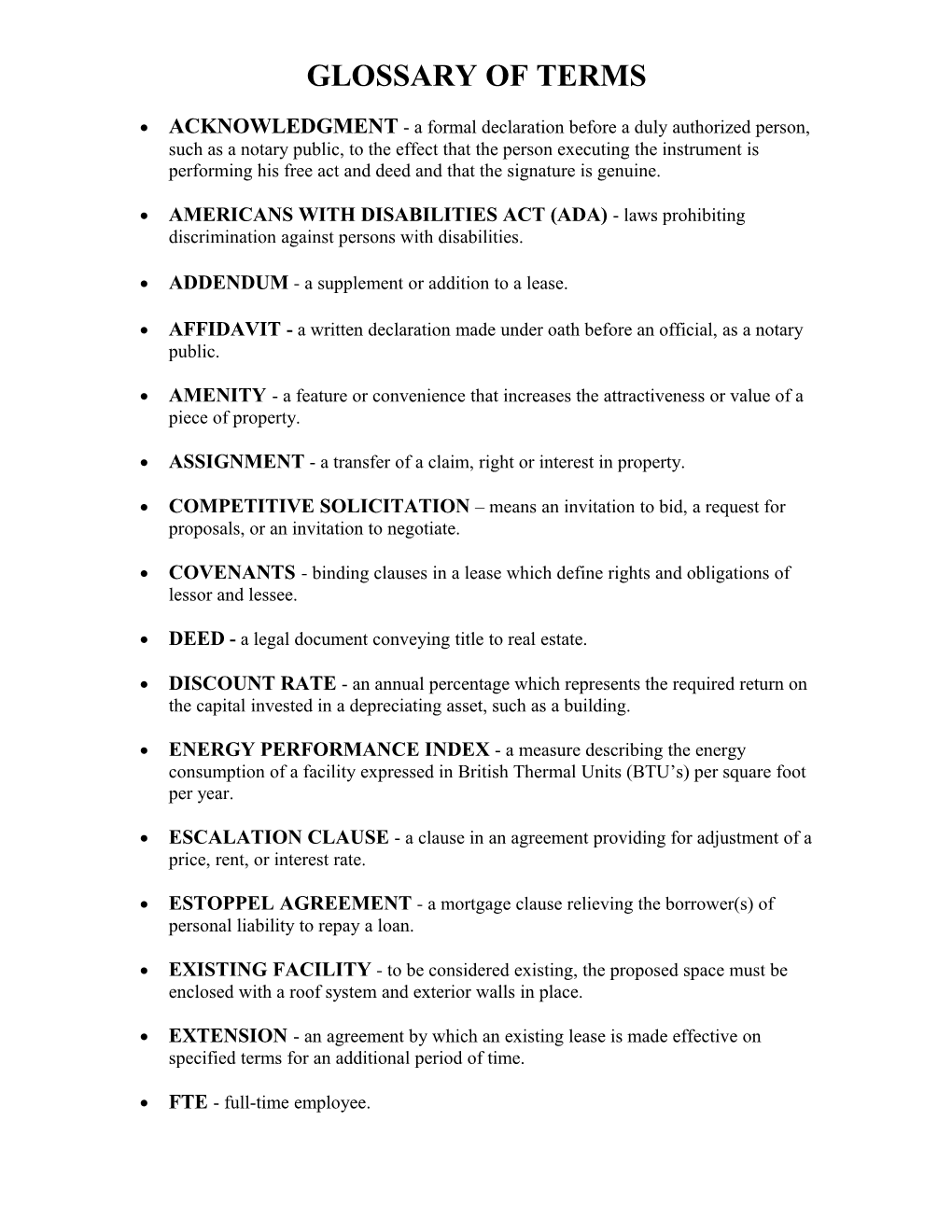 Glossary of Terms s1