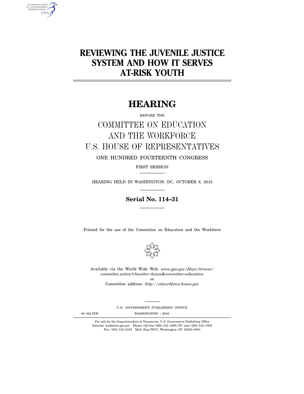 Reviewing the Juvenile Justice System and How It Serves At-Risk Youth