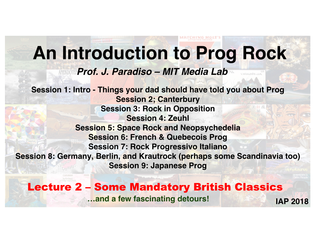 An Introduction to Prog Rock Prof