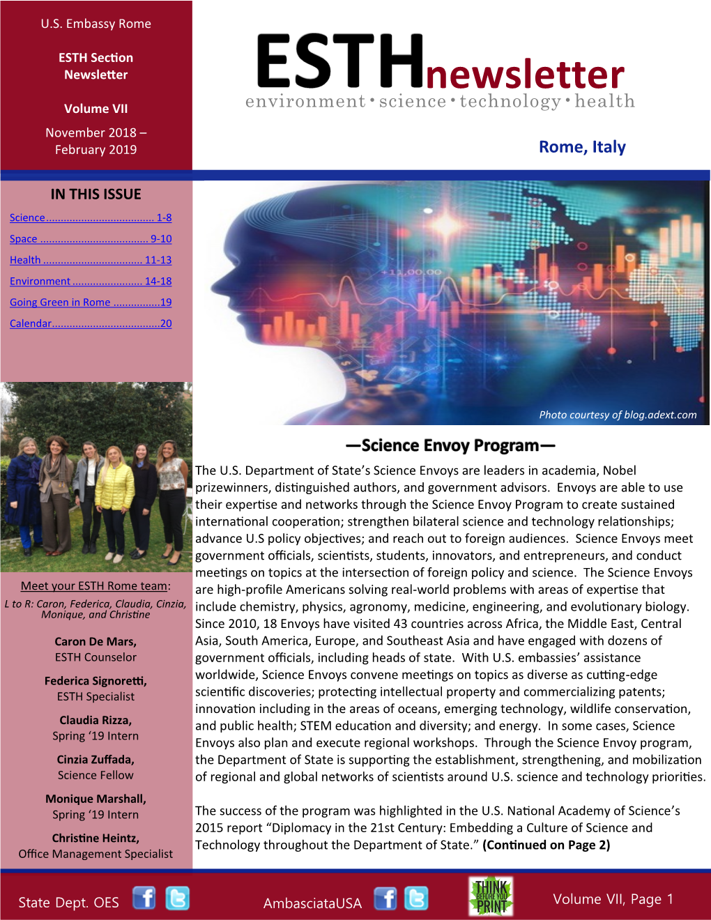 ESTH Newsletter