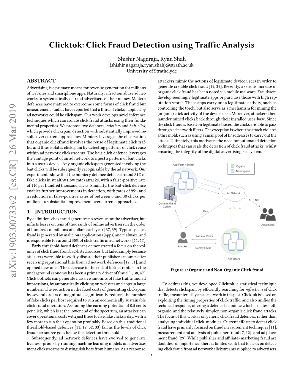 Click Fraud Detection Using Traffic Analysis