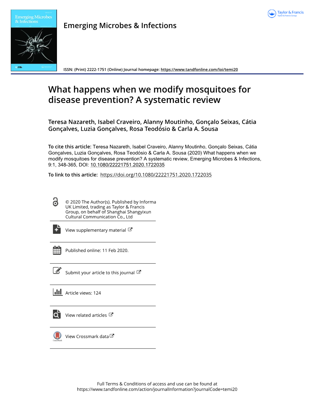 What Happens When We Modify Mosquitoes for Disease Prevention? a Systematic Review