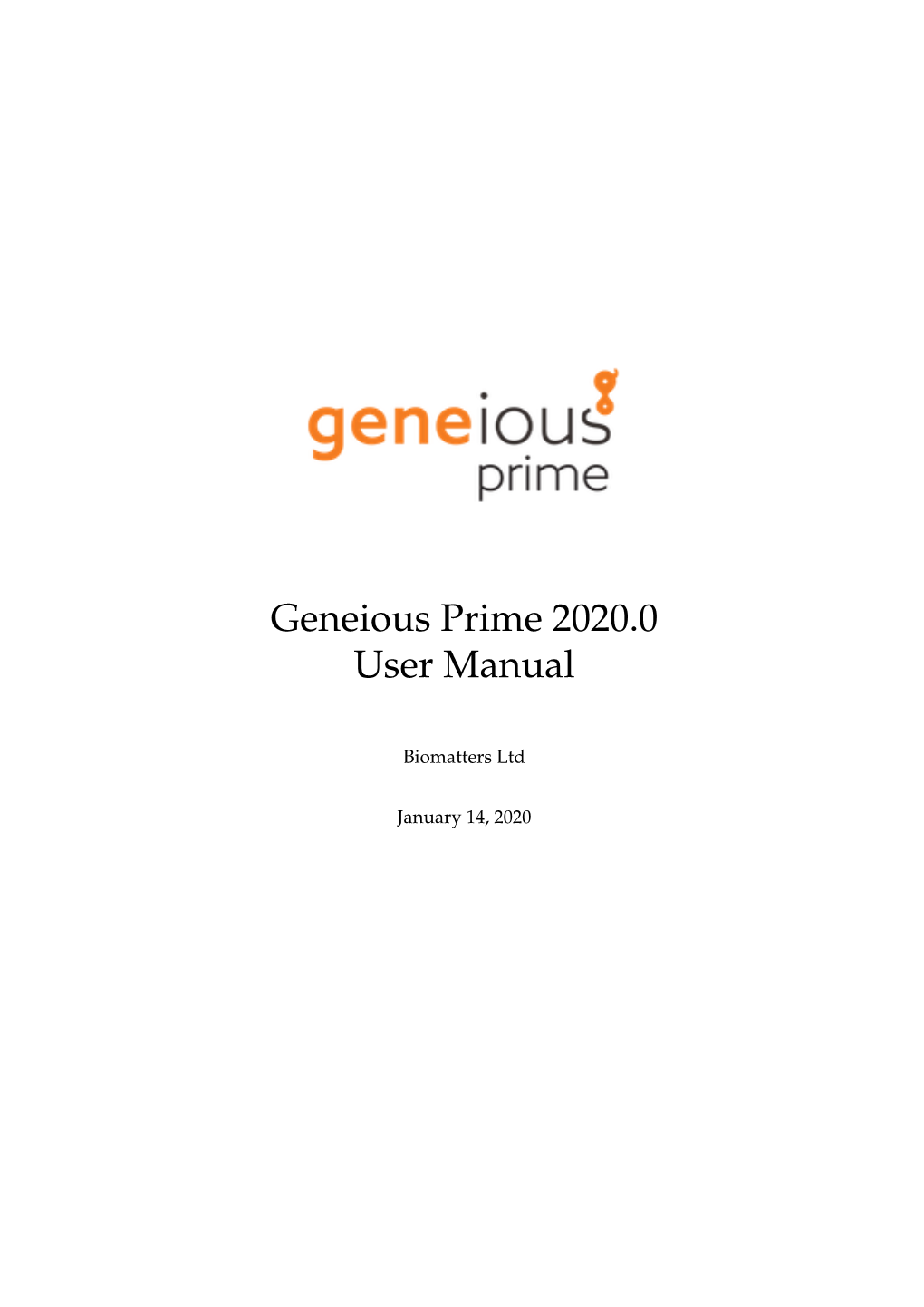 Geneious Prime 2020.0 User Manual