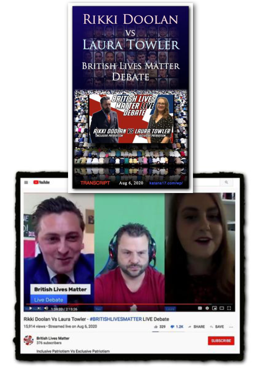 Rikki Doolan Vs Laura Towler - British Lives Matter Live Debate