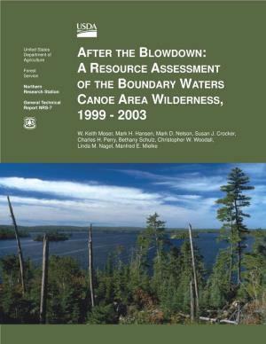 A Resource Assessment of the Boundary Waters Canoe Area Wilderness, 1999 - 2003