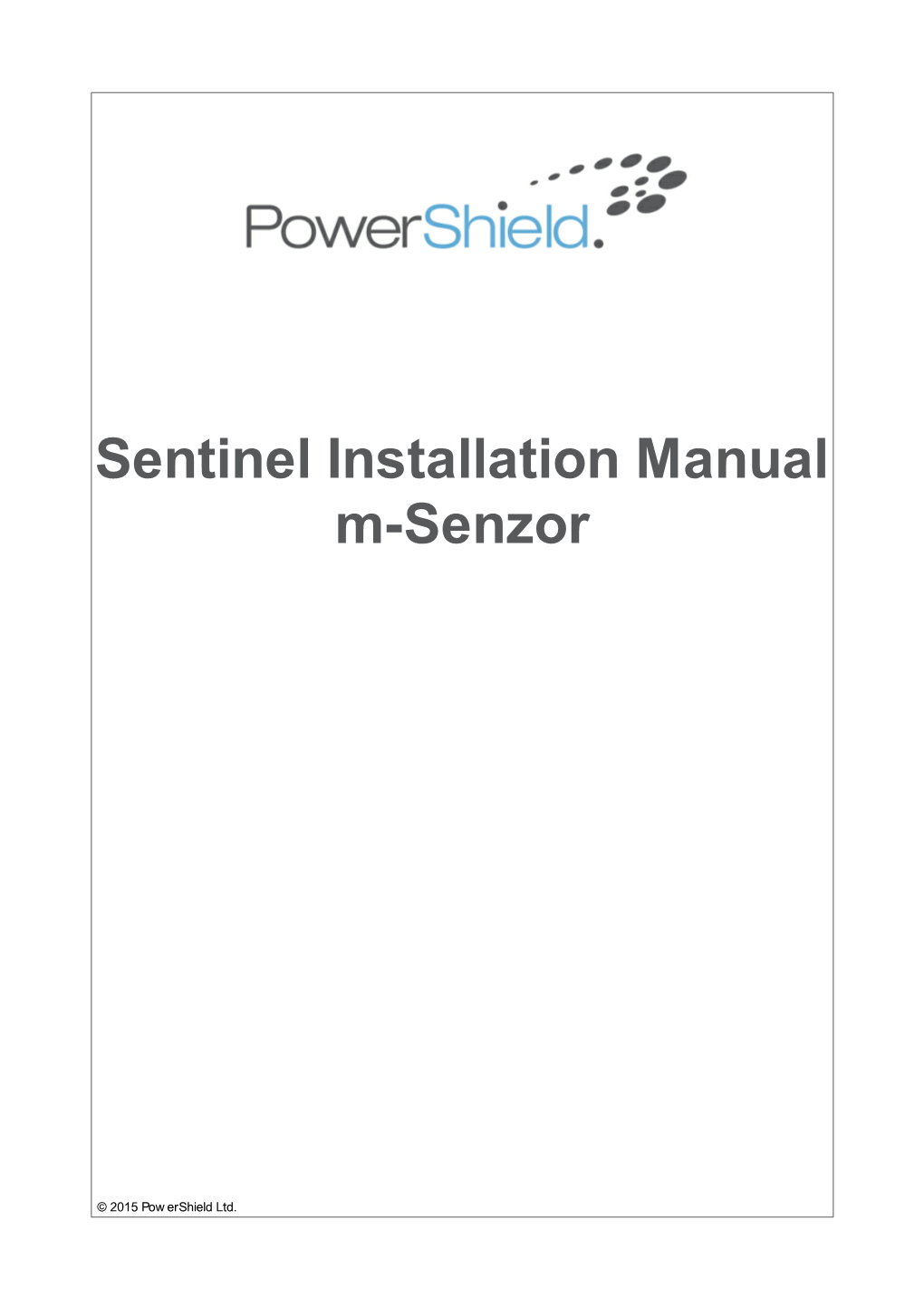 Sentinel Installation Manual M-Senzor