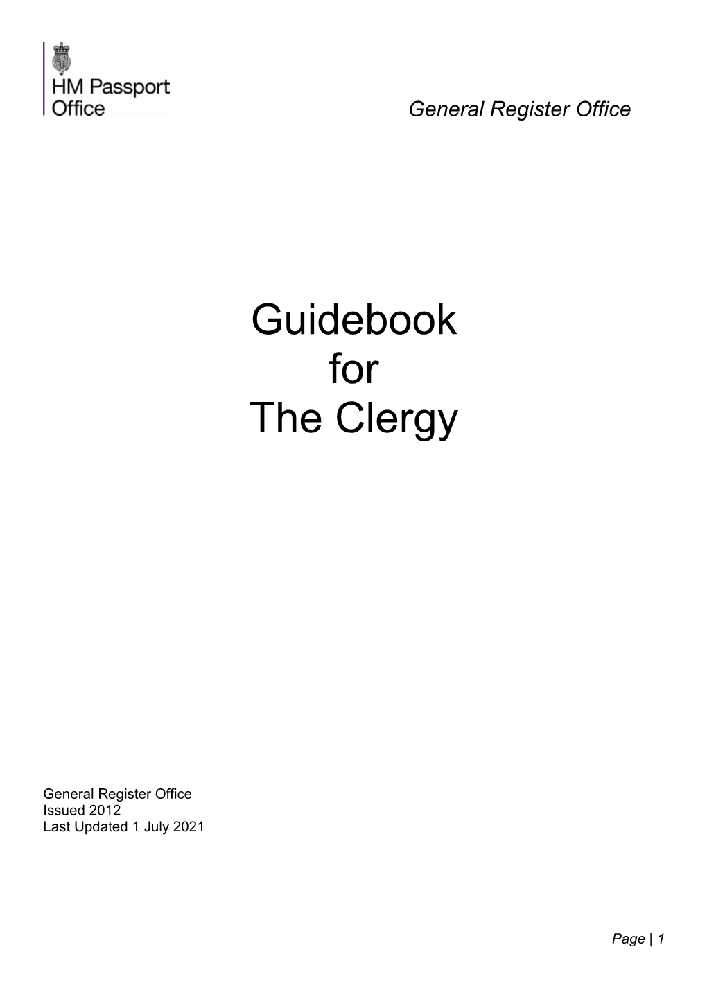 Guidebook for the Clergy