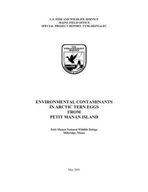 Environmental Contaminants in Arctic Tern Eggs from Petit Manan Island