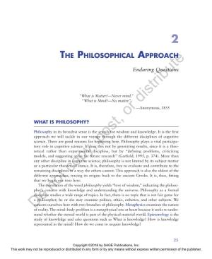 Chapter 2- the Philosophical Approach