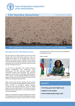 FAO Namibia Newsletter, 2Nd Semester 2020