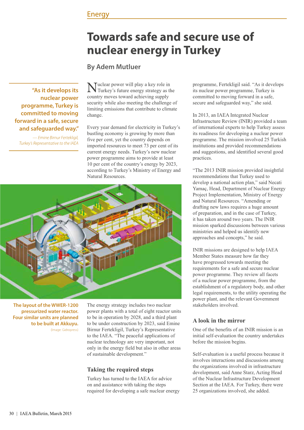 Towards Safe and Secure Use of Nuclear Energy in Turkey by Adem Mutluer