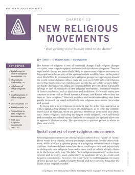 New Religious Movements