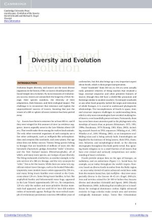 Diversity and Evolution and Evolution