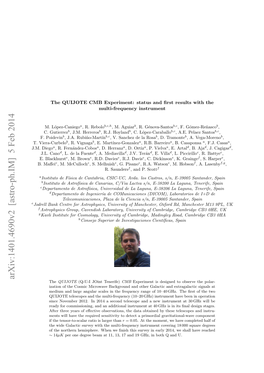 The QUIJOTE CMB Experiment: Status and First Results with the Multi-Frequency Instrument