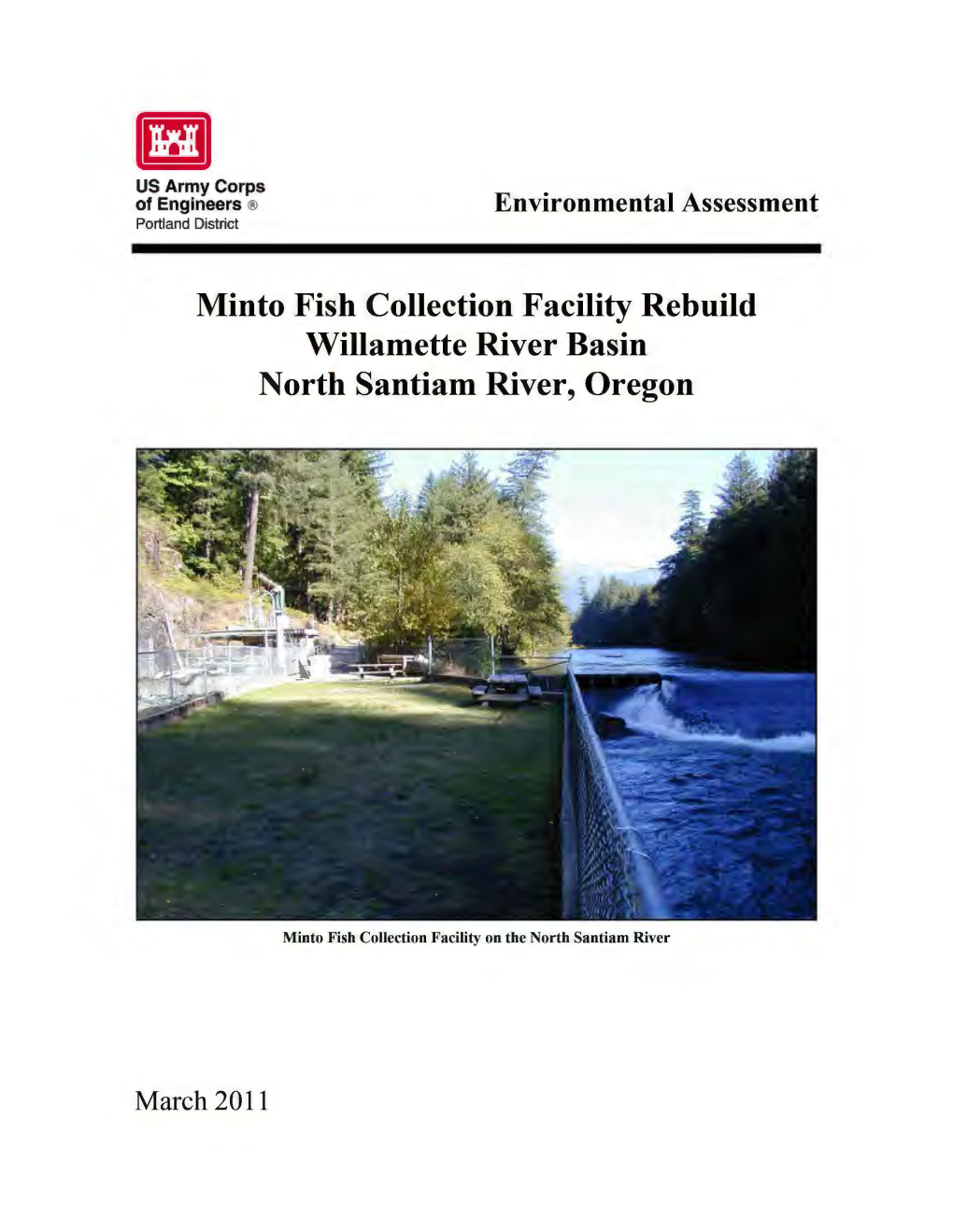 Minto Fish Collection Facility Rebuild Willamette River Basin North Santiam River, Oregon