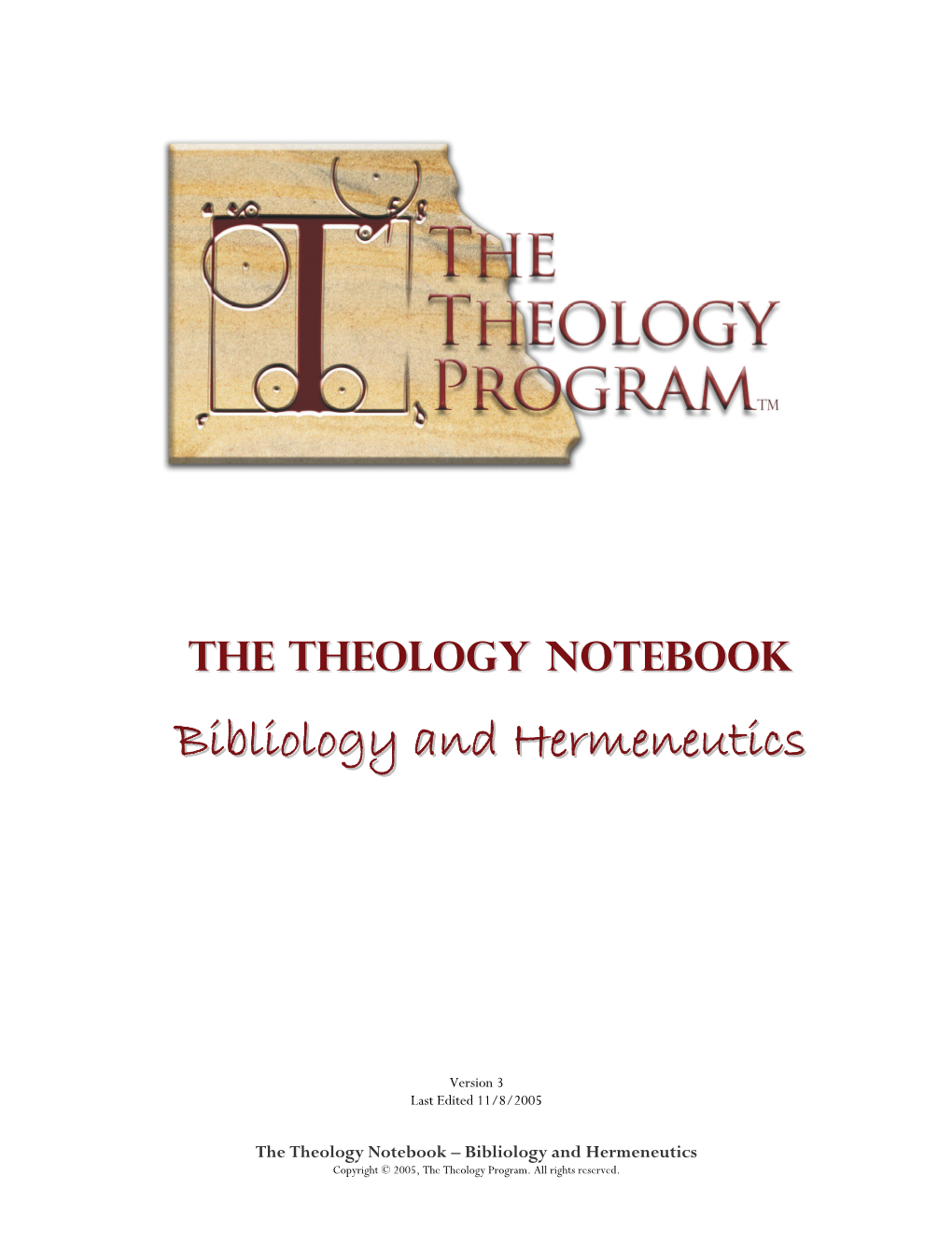 Bibliology & Hermeneutics Student Notebook