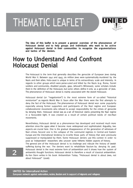 How to Understand and Confront Holocaust Denial