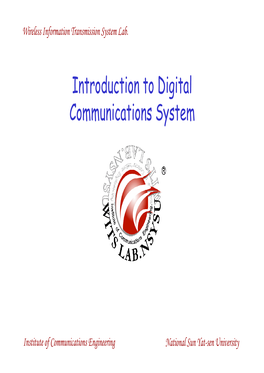 Introduction to Digital Communications System