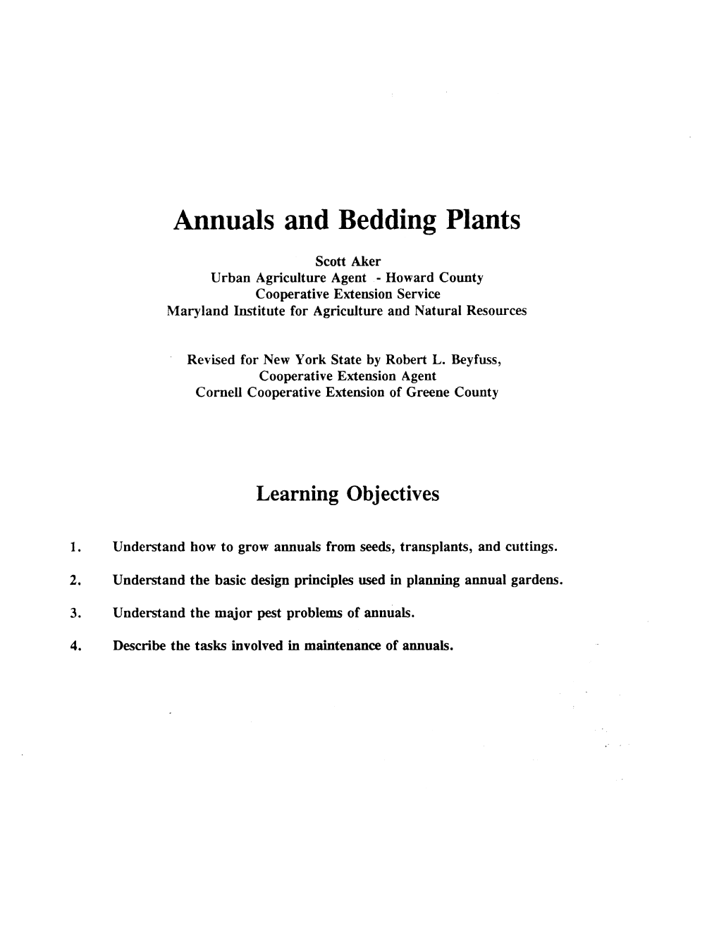 Annuals and Bedding Plants