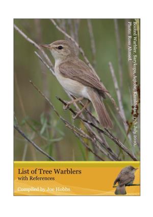 List of Tree Warblers with References