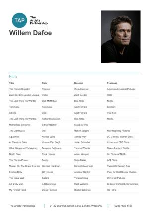 Willem Dafoe