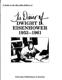 The Diaries of Dwight D. Eisenhower, 1953-1961