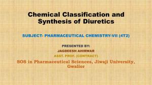 Chemical Classification and Synthesis of Diuretics