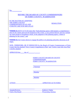 Ferry County Public Participation Plan