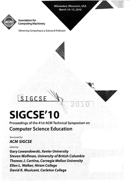 Proceedings of the 41St ACM Technical Symposium on Computer Science Education