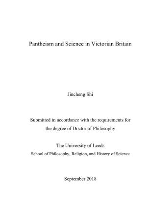 Pantheism and Science in Victorian Britain