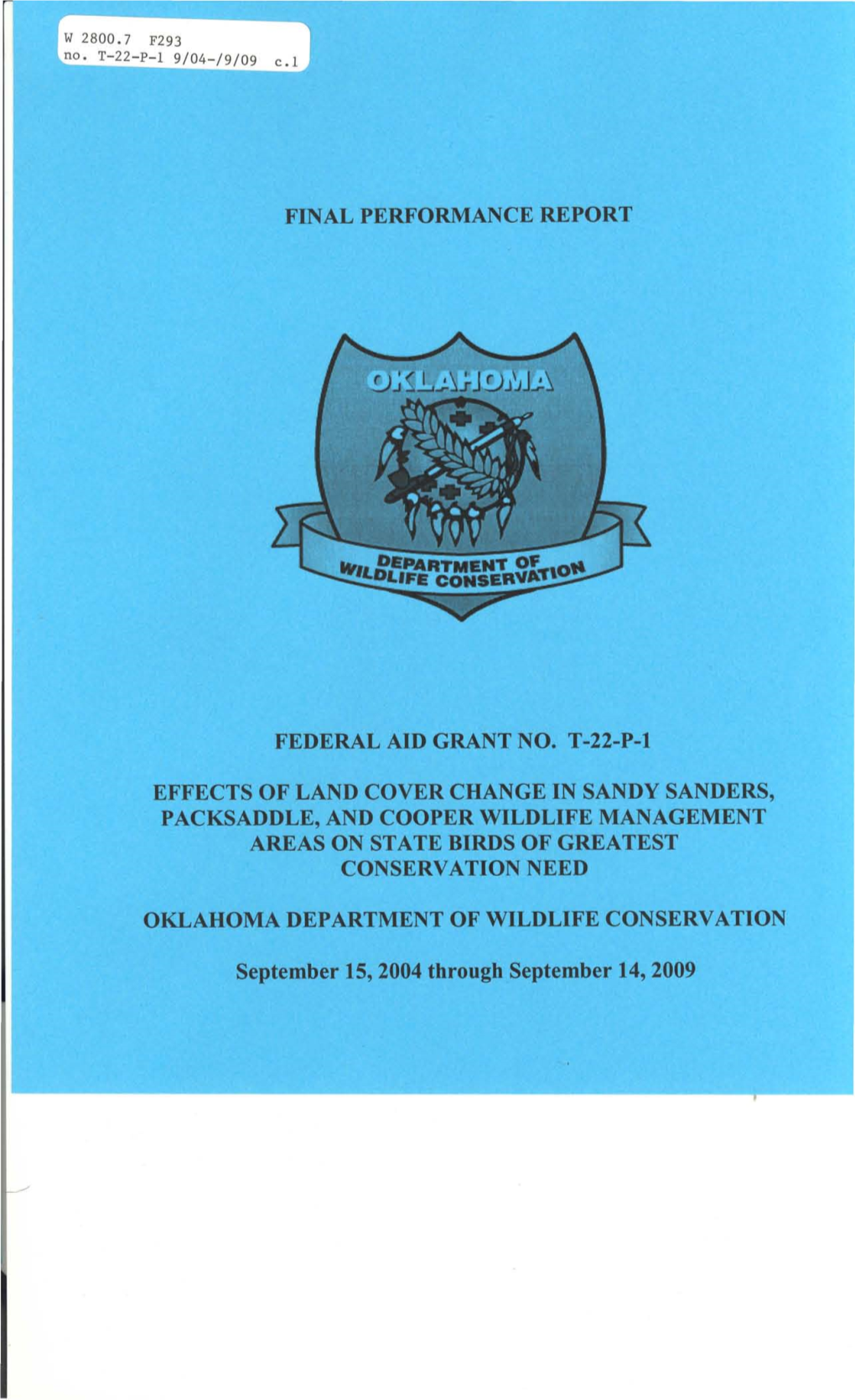 Effects of Land Cover Change in Sandy Sanders, Packsaddle And