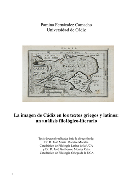 La Imagen De Cádiz En Los Textos Griegos Y Latinos: Un Análisis Filológico-Literario