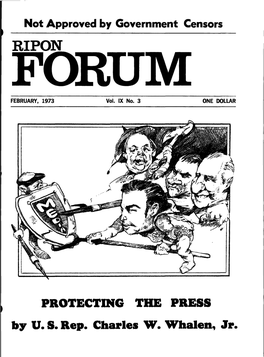 PROTECTING the PRESS by U. S. Rep. Charles W. Whalen, Jr