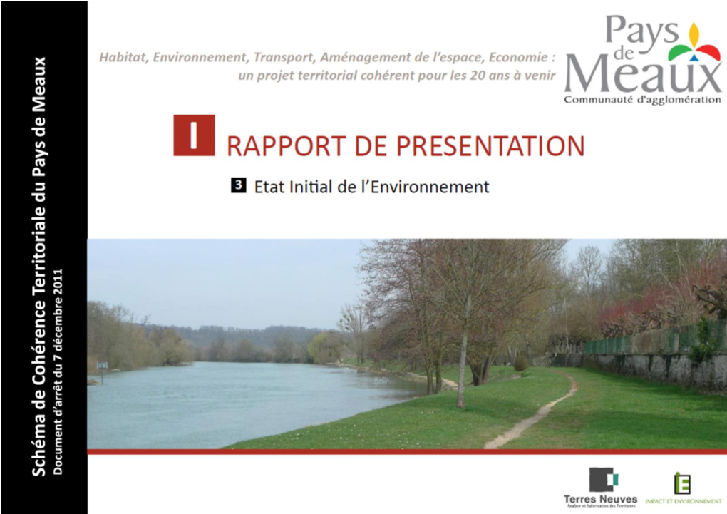 Rapport De Présentation - Etat Initial De L’Environnement Du Scot Du Pays De Meaux