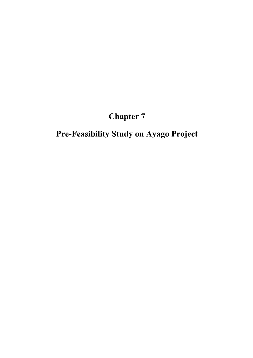 Chapter 7 Pre-Feasibility Study on Ayago Project 7.1 Flow Duration