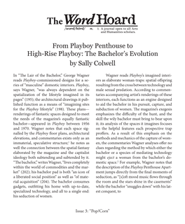 From Playboy Penthouse to High-Rise Playboy: the Bachelor's Evolution by Sally Colwell