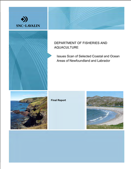 Issues Scan of Selected Coastal and Ocean Areas of Newfoundland and Labrador