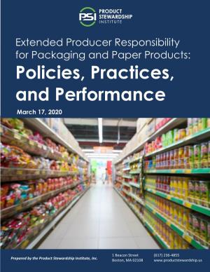 Policies, Practices, and Performance