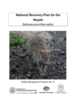 National Recovery Plan for the Woylie (Bettongia Penicillata Ogilbyi)