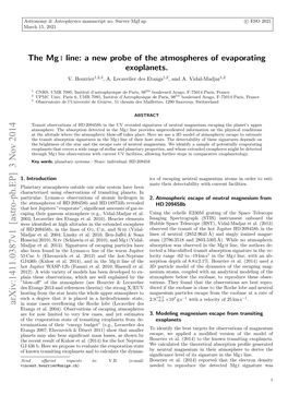 The Mgi Line: a New Probe of the Atmospheres of Evaporating