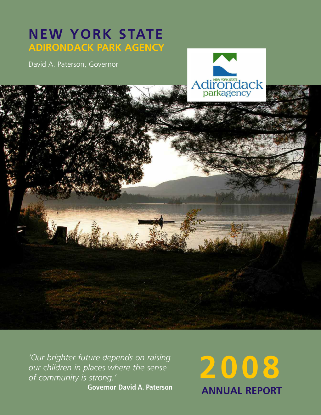 New York State Adirondack Park Agency 2008 Annual Report