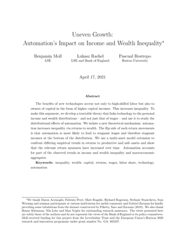 Uneven Growth: Automation's Impact on Income and Wealth Inequality