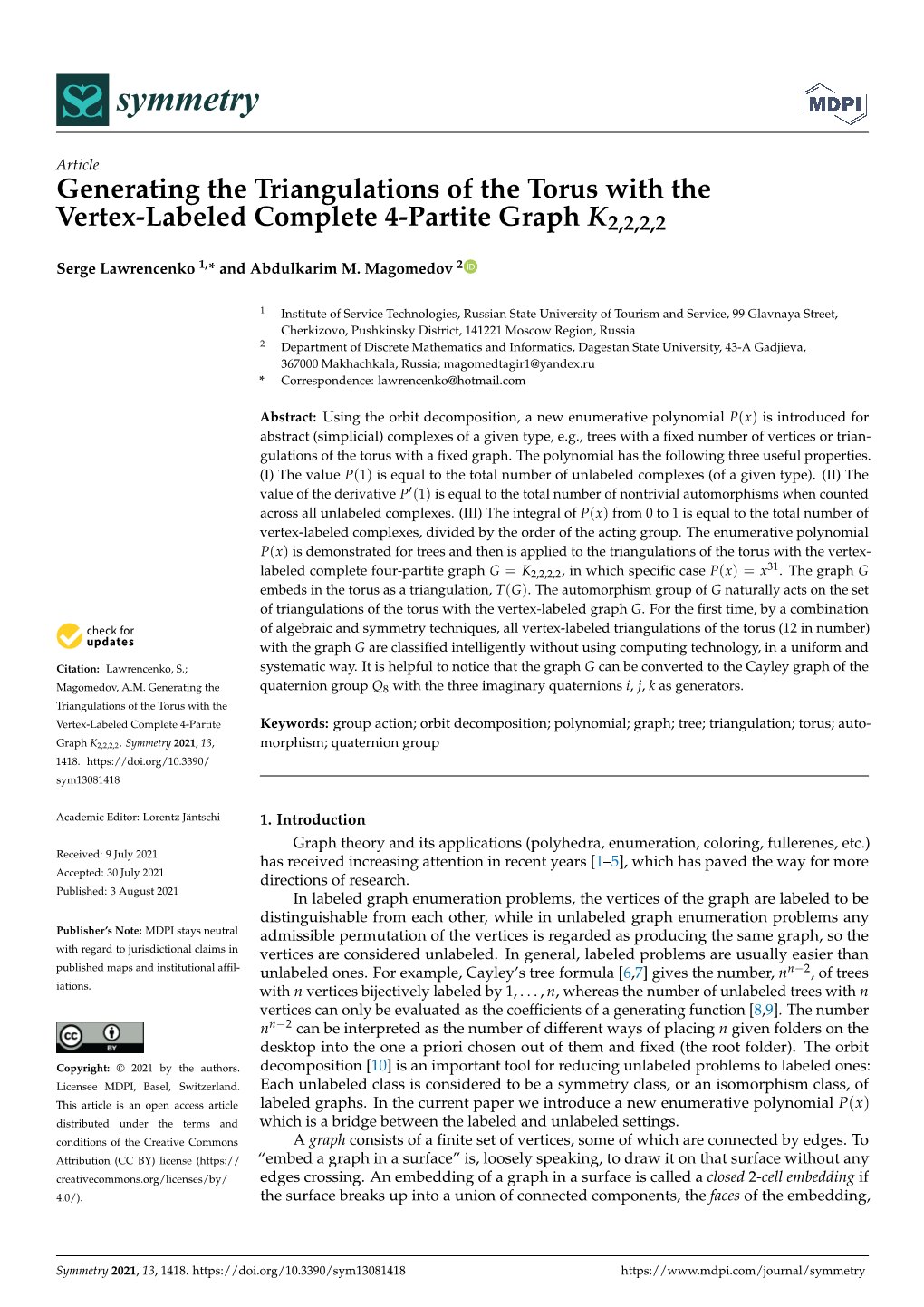 Generating the Triangulations of the Torus with the Vertex-Labeled Complete 4-Partite Graph K2,2,2,2