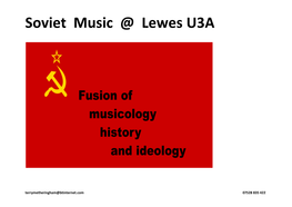 Soviet Music @ Lewes U3A Previous Seasons