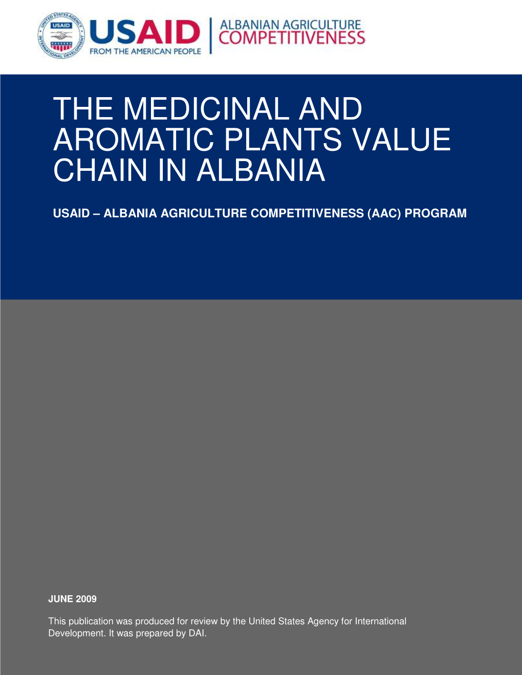 The Medicinal and Aromatic Plants Value Chain in Albania