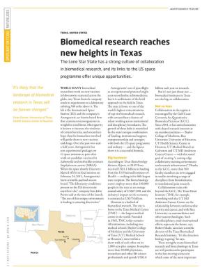 Biomedical Research Reaches New Heights in Texas