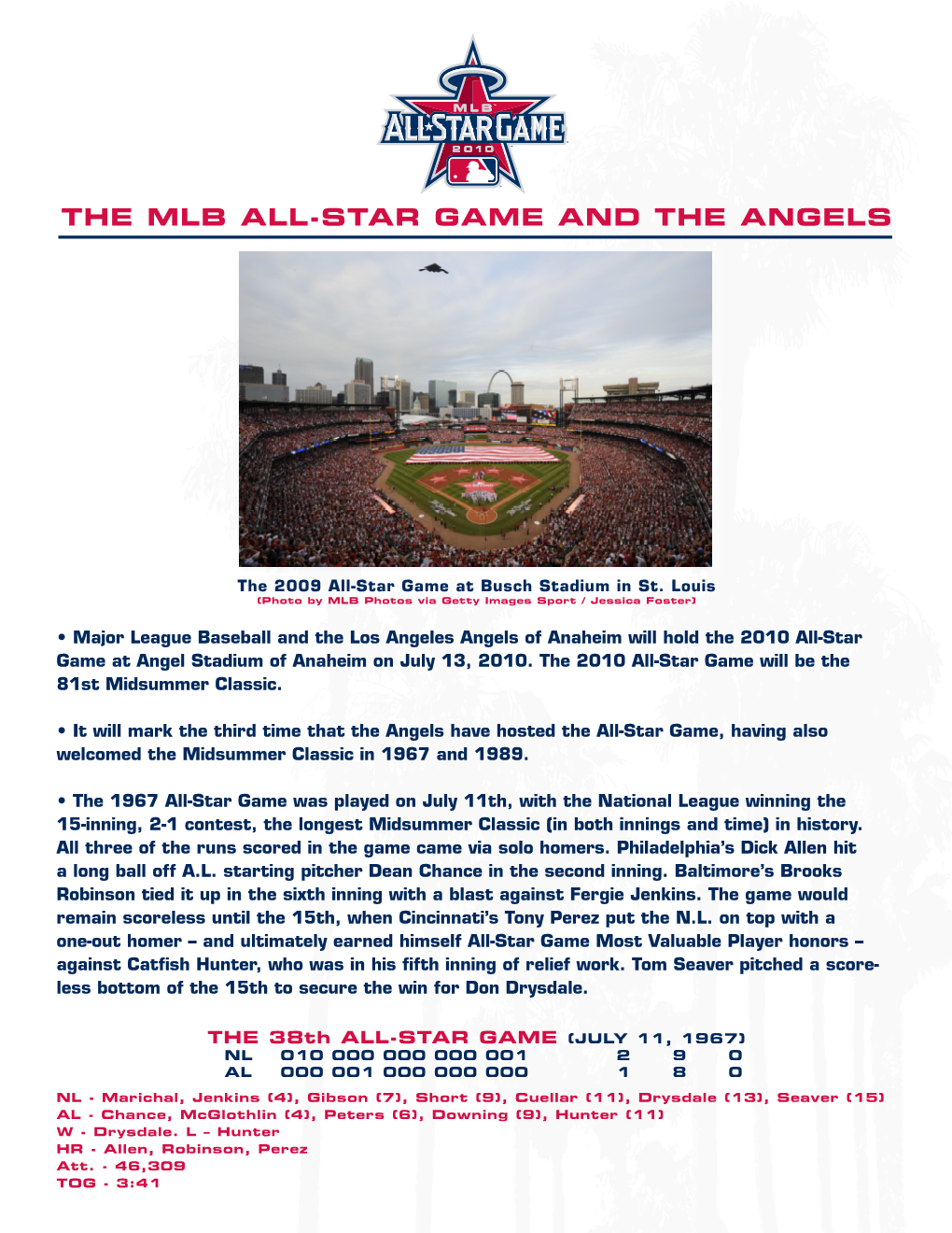 The Mlb All-Star Game and the Angels