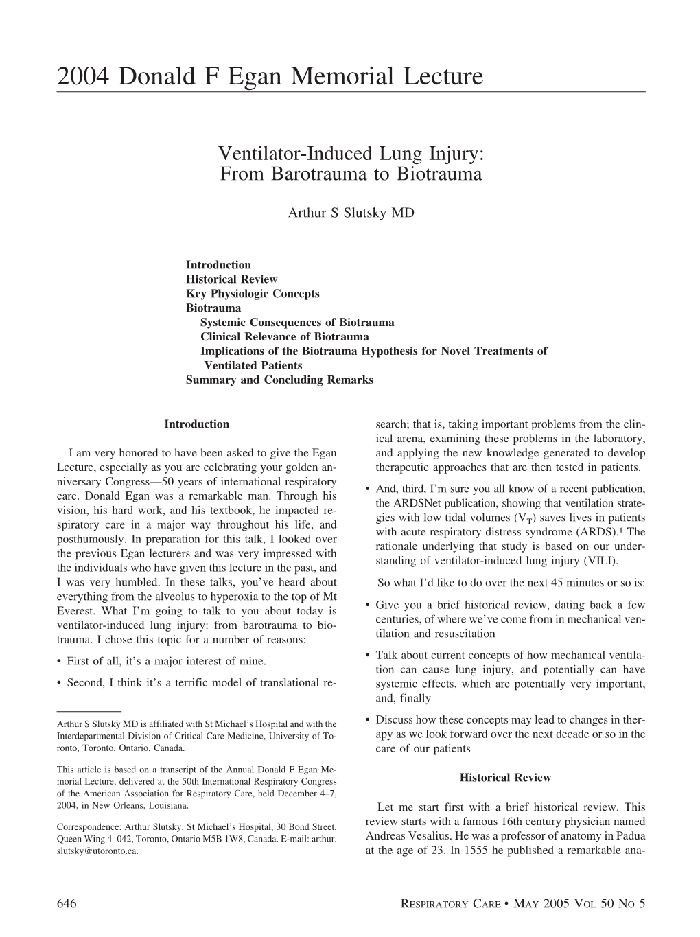 Ventilator-Induced Lung Injury: from Barotrauma to Biotrauma